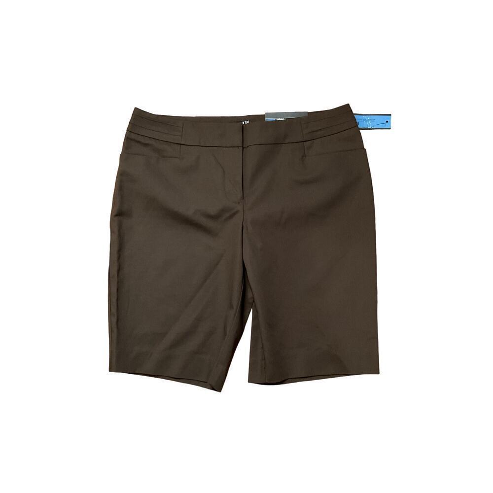 Apt 9 Bermuda Shorts Modern Fit Flat Front Pocket Casual Brown Womens Size 8 NWT
